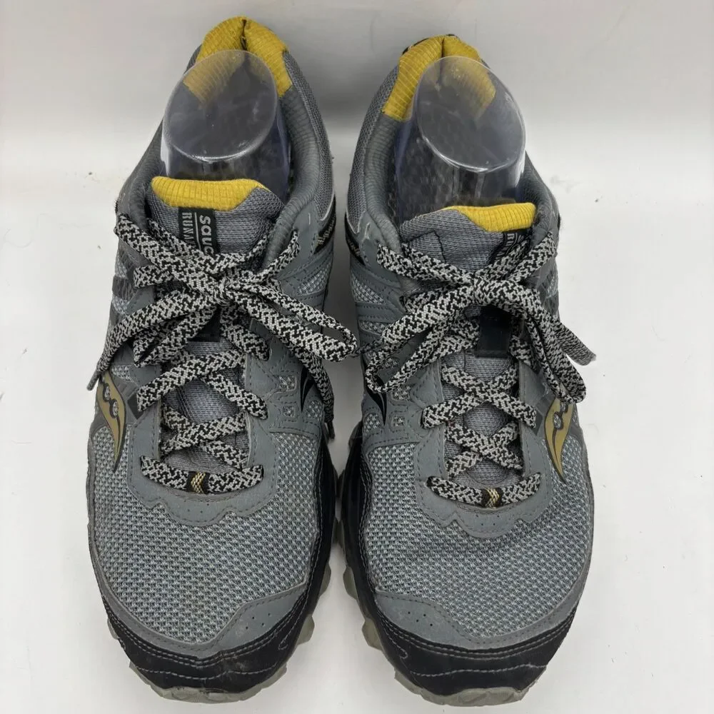 Saucony Excursion TR12 Mens 13 Gray Black Yellow Trail Running Shoes S20453